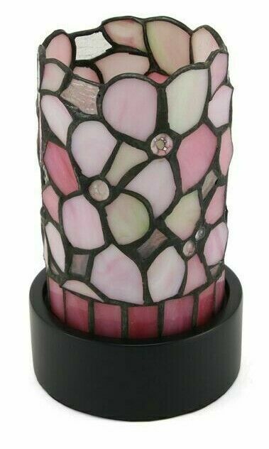 Small/Keepsake Pink Stained Glass Light of Remembrance Cremation Urn w/LED