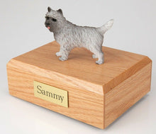 Load image into Gallery viewer, Gray Cairn Terrier Pet Funeral Cremation Urn Avail in 3 Diff Colors &amp; 4 Sizes
