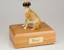 Load image into Gallery viewer, Great Dane, Fawn, Ears Down Pet Cremation Urn Avail. in 3 Diff. Colors &amp; 4 Sizes
