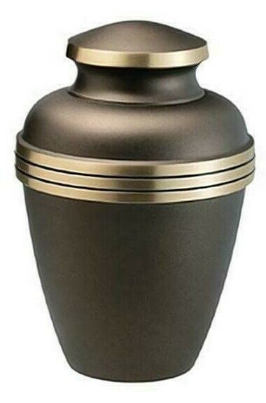Large/Adult 200 Cubic Inch Brass Ashen Bronze Funeral Cremation Urn for Ashes