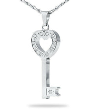 Load image into Gallery viewer, Key to Heaven Stainless Steel Pendant/Necklace Funeral Cremation Urn for Ashes
