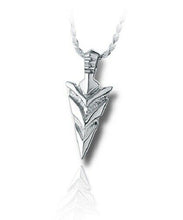 Load image into Gallery viewer, Sterling Silver Arrow Head Funeral Cremation Urn Pendant for Ashes w/Chain
