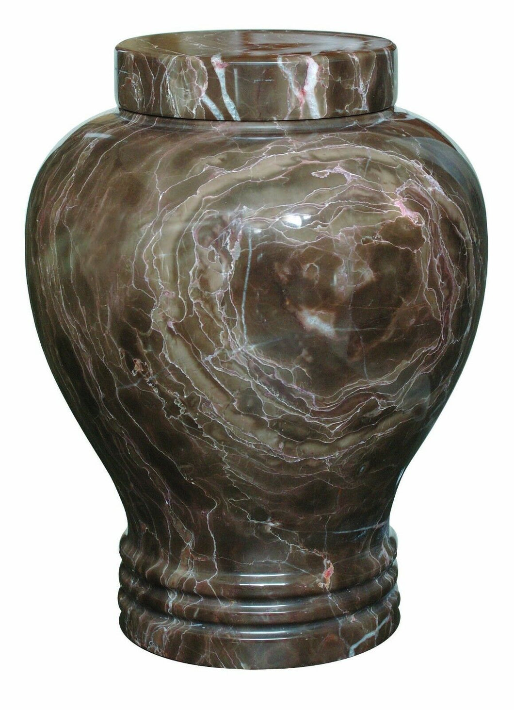 Large/Adult 230 Cubic Inches Tiger Eye Natural Marble Cremation Urn for Ashes