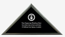 Load image into Gallery viewer, Gunmetal Veteran Flag Case for 5&#39; X 9.5&#39; Flag, Cremation Urn Base Available
