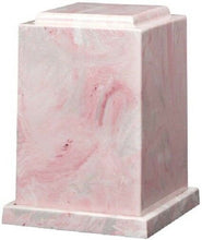 Load image into Gallery viewer, Large 225 Cubic Inch Windsor Elite Pink Cultured Marble Cremation Urn for Ashes
