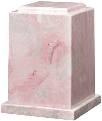 Large 225 Cubic Inch Windsor Elite Pink Cultured Marble Cremation Urn for Ashes