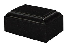 Load image into Gallery viewer, Small/Keepsake 22 Cubic Inch Black Tuscany Cultured Granite Cremation Urn
