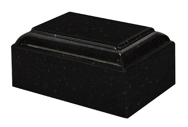 Small/Keepsake 22 Cubic Inch Black Tuscany Cultured Granite Cremation Urn