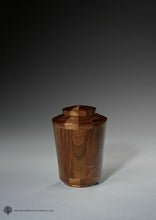 Load image into Gallery viewer, Praise Keepsake Black Walnut Wood Funeral Cremation Urn, 14 Cubic Inches
