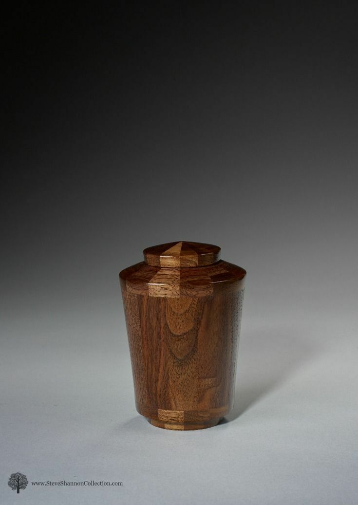 Praise Keepsake Black Walnut Wood Funeral Cremation Urn, 14 Cubic Inches