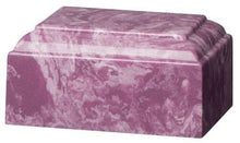 Load image into Gallery viewer, Small/Keepsake 22 Cubic Inch Purple Tuscany Cultured Marble Cremation Urn
