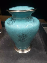 Load image into Gallery viewer, Keepsake Funeral Cremation Urn for ashes,5 Cubic Inches-Glenwood Blue Marble
