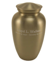 Load image into Gallery viewer, Large/Adult 200 Cubic Inch Bronze Classic Gloss Stainless Steel Cremation Urn
