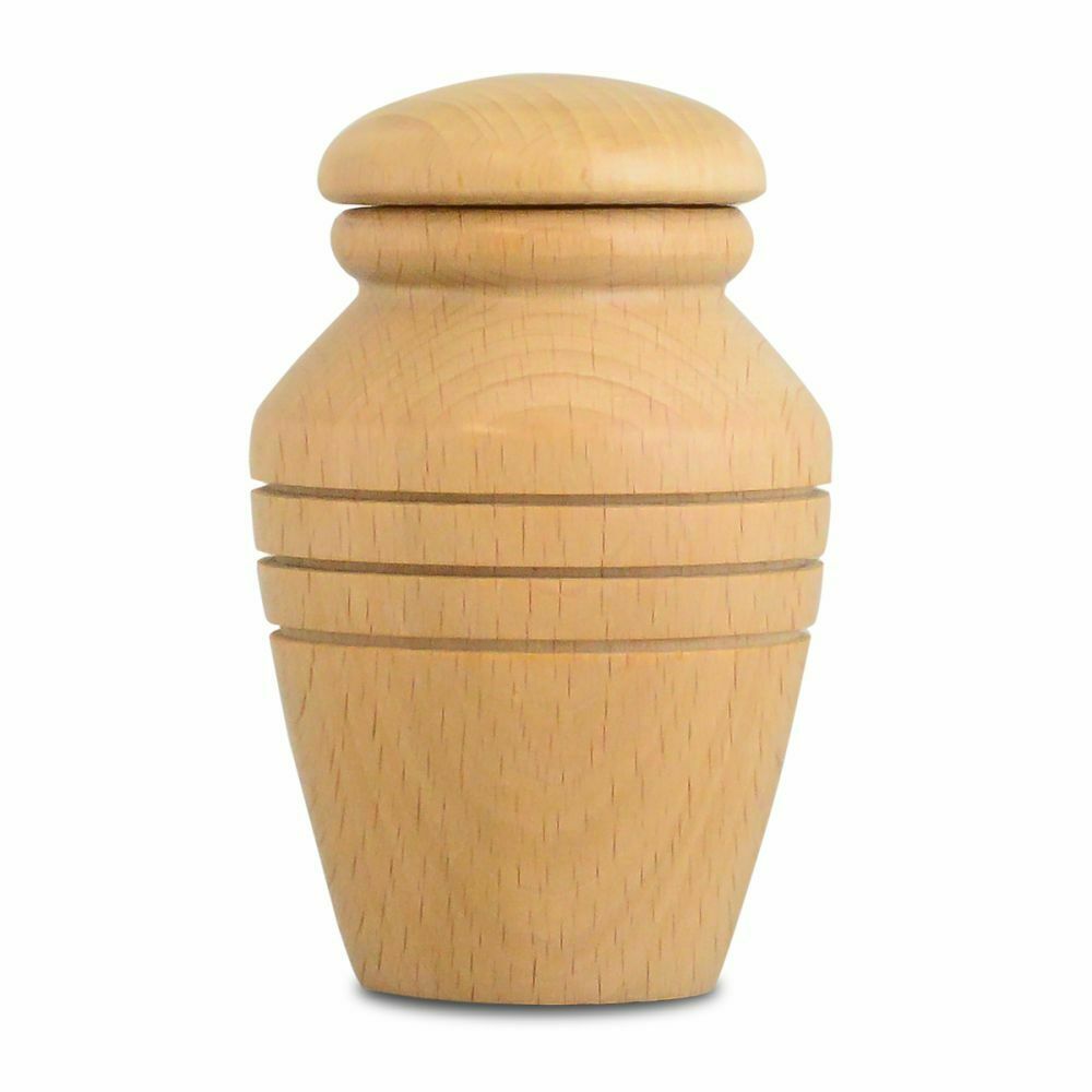 Small/Keepsake 5 Cubic Inches Denton Lightwood Funeral Cremation Urn for Ashes