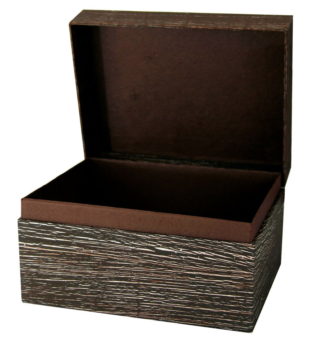 Large/Adult 220 Cubic Inch Antique Brown Chest Earthurn Cremation Urn For Ashes