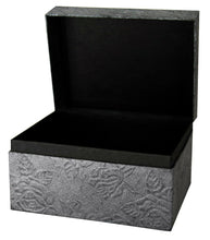 Load image into Gallery viewer, Small/Keepsake 90 Cubic Inch Metallic Black Chest Earthurn Cremation Urn Ashes
