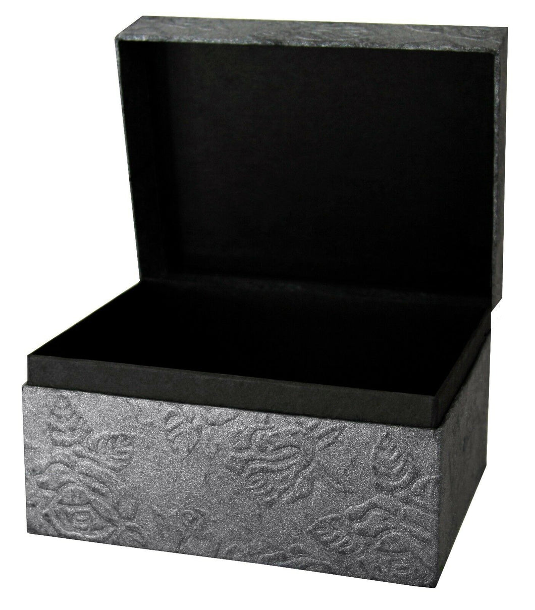 Small/Keepsake 90 Cubic Inch Metallic Black Chest Earthurn Cremation Urn Ashes