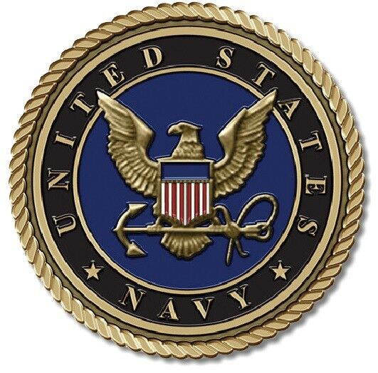 Navy Medallion for Box Cremation Urn/Flag Case - 3 Inch Diameter