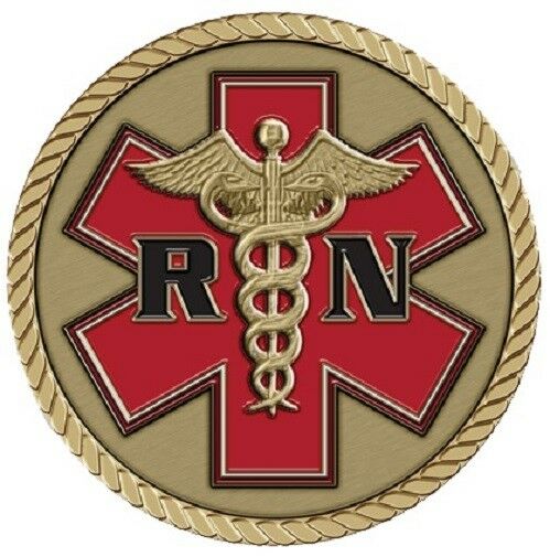 ER Nurse Medallion for Box Cremation Urn/Flag Case - 2 Inch Diameter