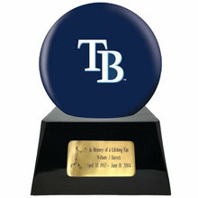 Load image into Gallery viewer, Large/Adult 200 Cubic Inch Tampa Bay Rays Metal Ball on Cremation Urn Base
