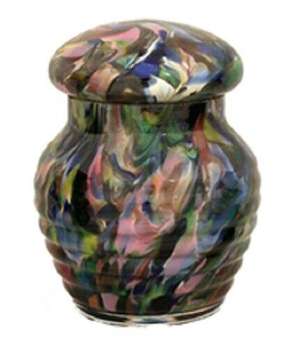 Small/Keepsake 12 Cubic Inch Crystal Spring Pastels Funeral Cremation Urn