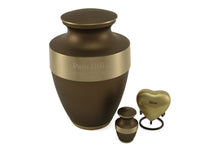 Load image into Gallery viewer, Small/Keepsake Bronze Color Brass Funeral Cremation Urn for Ashes, 5 Cubic Inch
