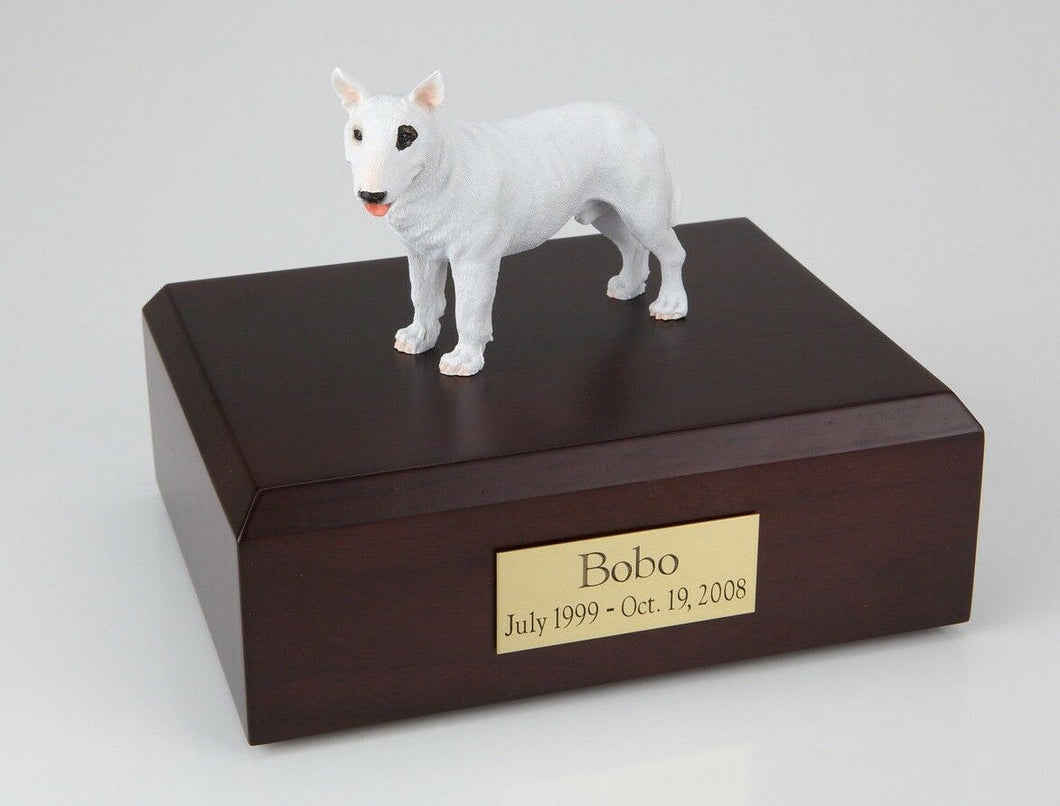 Bull Terrier Pet Funeral Cremation Urn Available in 3 Different Colors & 4 Sizes