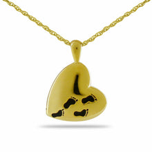 Load image into Gallery viewer, 14K Solid Gold Life&#39;s Journey Pendant/Necklace Funeral Cremation Urn for Ashes
