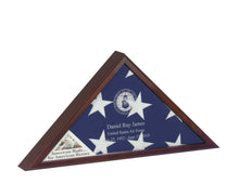 Load image into Gallery viewer, Cherry Veteran Flag Case for 5&#39; X 9.5&#39; Flag, Cremation Urn Available
