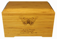 Load image into Gallery viewer, Large/Adult 245 Cubic Inches Tribute Bamboo Funeral Cremation Urn for Ashes
