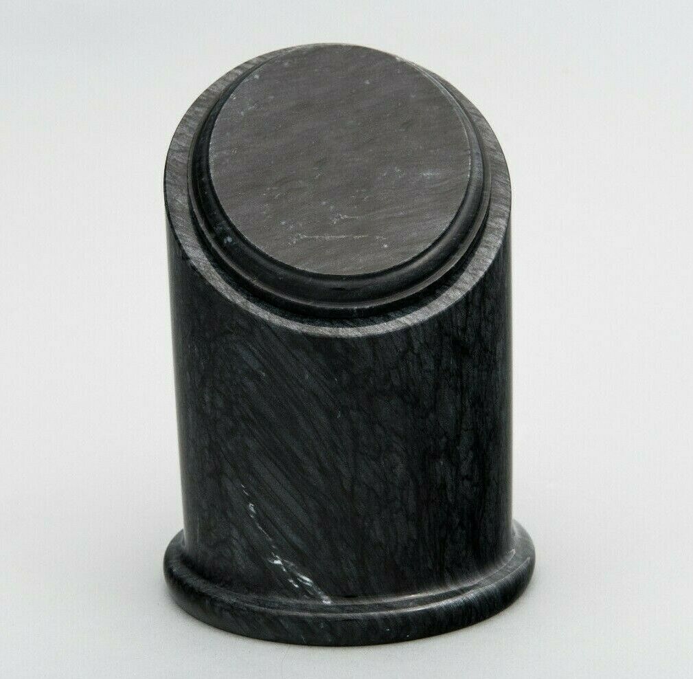 Small/Keepsake 65 Cubic Inch Black Crown Natural Marble Youth Urn for Ashes