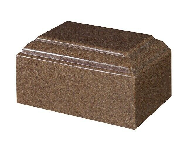 Small/Keepsake 22 Cubic Inch Brown Tuscany Cultured Granite Cremation Urn