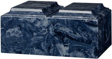 Load image into Gallery viewer, XLarge 450 Cubic Inch Midnight Tuscany Companion Cultured Marble Cremation Urn
