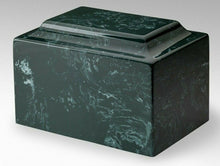 Load image into Gallery viewer, Classic Marble Dark Green 100 Cubic Inches Cremation Urn For Ashes, TSA Approved
