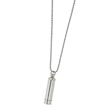 Load image into Gallery viewer, Stainless Steel Cylinder Pendant/Necklace Funeral Cremation Urn for Ashes
