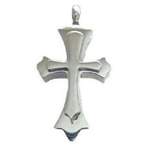 Load image into Gallery viewer, Stainless Steel Stacked Cross Cremation Urn Pendant for Ashes w/20-inch Necklace
