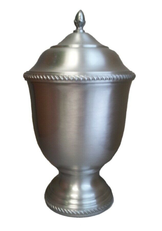 Large/Adult 134 Cubic Inch Pewter Aegis Funeral Cremation Urn for Ashes