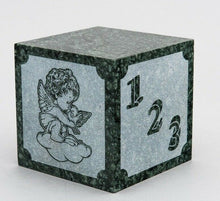 Load image into Gallery viewer, Small/Keepsake Green Natural Marble Infant Urn for Cremation Ashes Angel/Cherub
