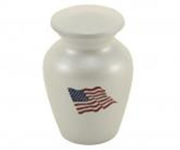 6 Keepsake Set Funeral Cremation Urn for ashes,5 Cubic Inches-Classic Color Flag