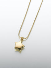 Load image into Gallery viewer, Gold Vermeil Star Memorial Jewelry Pendant Funeral Cremation Urn
