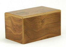 Load image into Gallery viewer, Small/Keepsake Natural Box Funeral Cremation Urn for Ashes, 85 Cubic Inches
