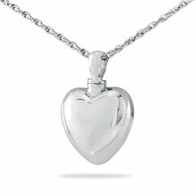 Load image into Gallery viewer, Sterling Silver Heart Pendant/Necklace Funeral Cremation Urn for Ashes
