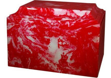 Load image into Gallery viewer, Large/Adult 225 Cubic Inch Tuscany Cherry Red Cultured Marble Cremation Urn
