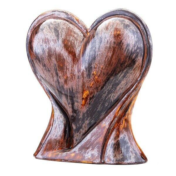Large/Adult 126 Cubic Inch Copper Heart Ceramic Funeral Cremation Urn