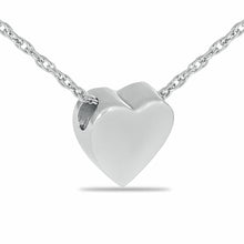 Load image into Gallery viewer, Sterling Silver Sacred Heart Pendant/Necklace Funeral Cremation Urn for Ashes
