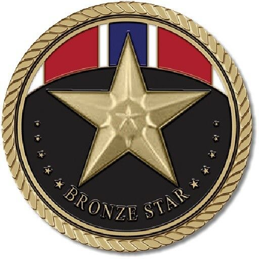 Bronze Star Medallion for Box Cremation Urn/Flag Case - 2 Inch Diameter