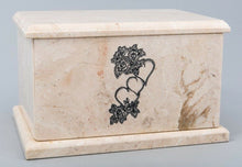 Load image into Gallery viewer, Large/Adult 240 Cubic Inches Champagne Evermore Rectangle Natural Marble Urn
