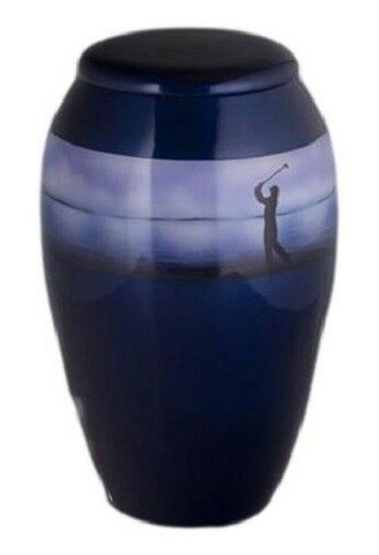 Golfing Large/Adult 200 Cubic In. Golfer Silhouette Cremation Urn for Ashes Golf