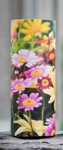 Small/Keepsake 90 Cubic In Floral Design Scattering Tube Cremation Urn for Ashes