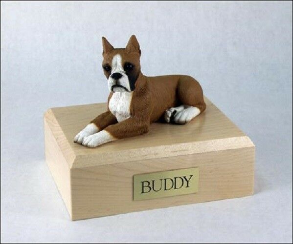 Boxer, Fawn Pet Funeral Cremation Urn Available in 3 Different Colors & 4 Sizes